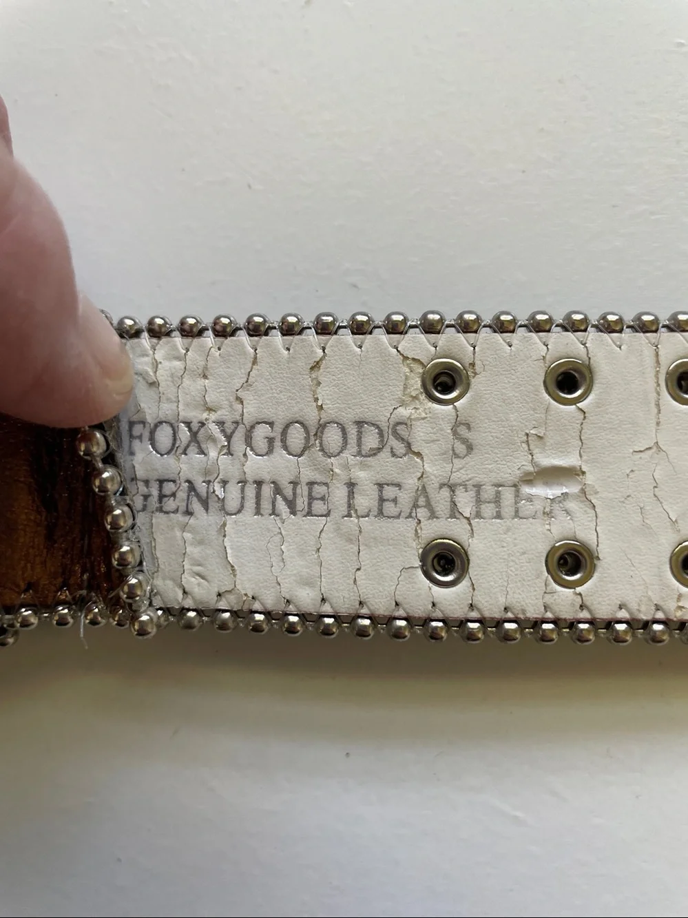 Western Boho Vintage Brown Studded Leather Small Belt Ornate Buckle FoxyGoods
